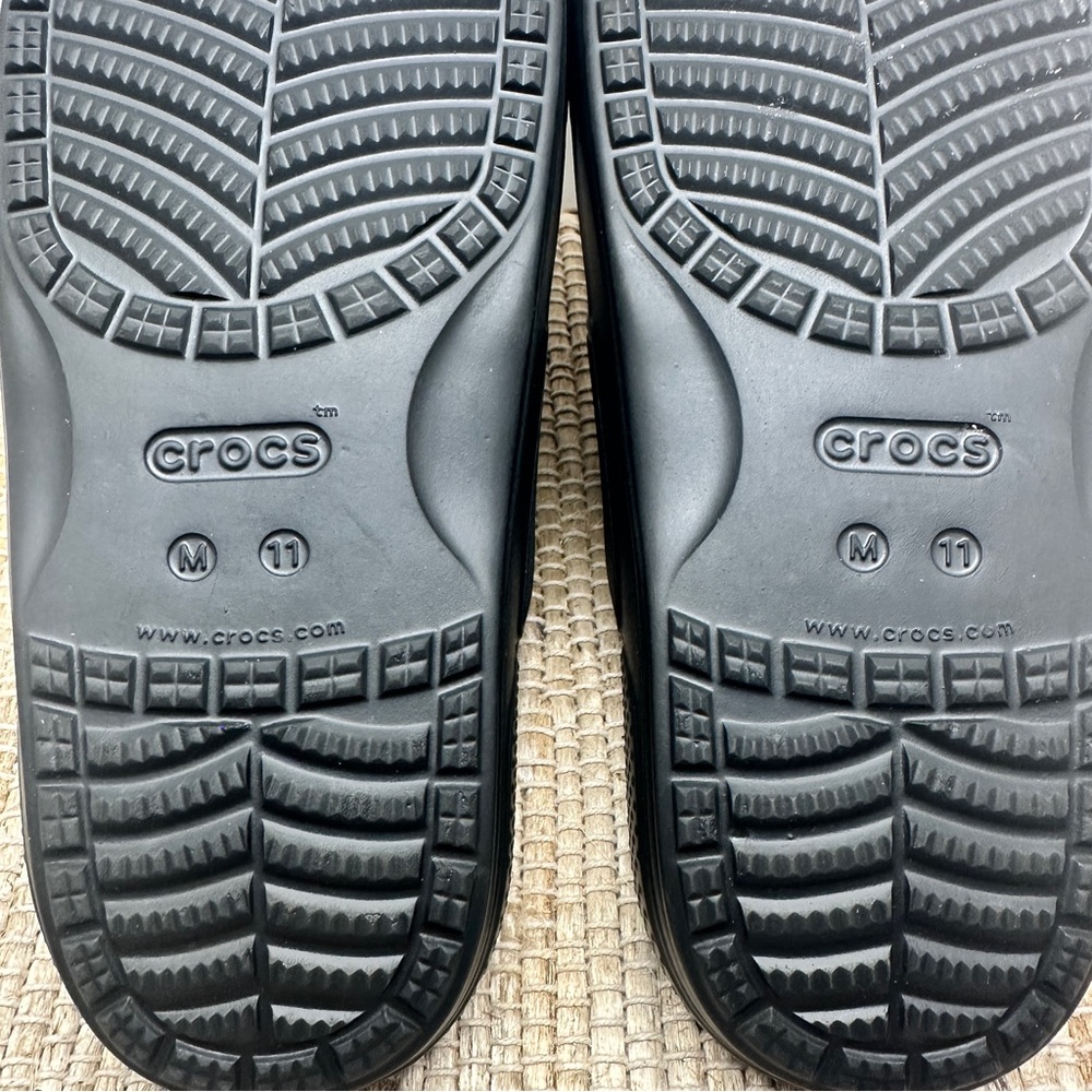 CROCS Iconic Comfort Black Classic Slide Sandals Men’s Size 11 NWOT - Picture 4 of 10